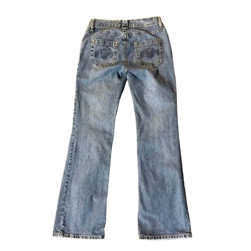 Cabi Jeans Womens 0 Used Embroidered Pockets 90s Bootcut Low Rise